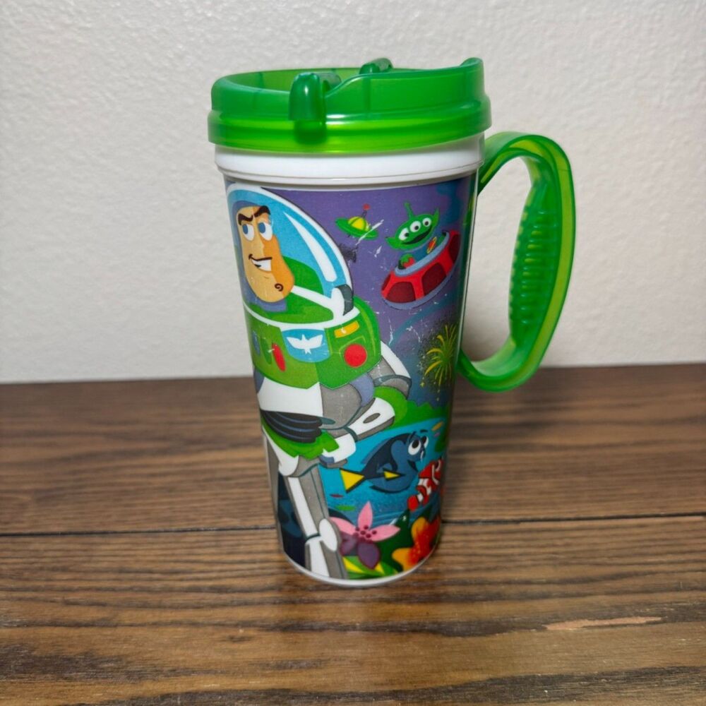 Disney Parks Travel Mug 16 oz Whirley Pixar Cars Toy Story‎ Buzz Lightyear